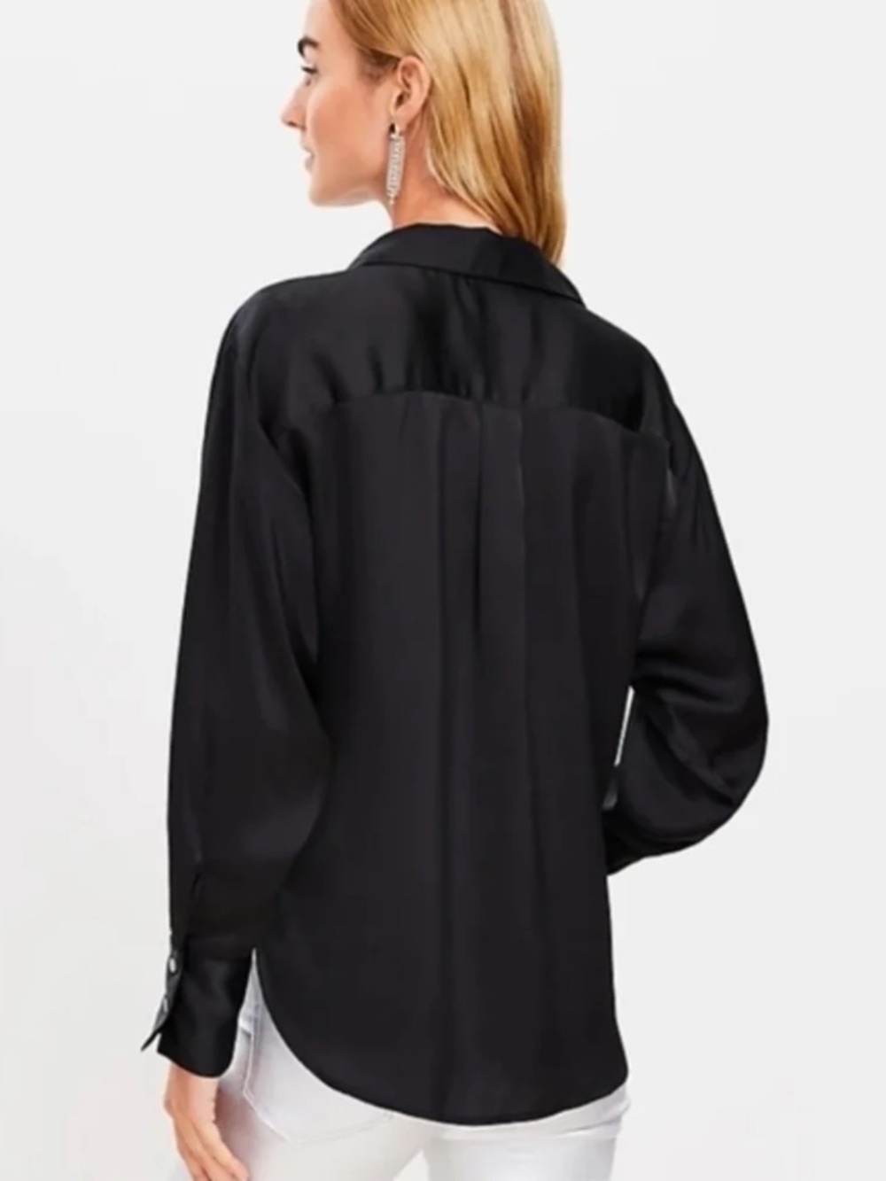 Loft Silky Black Blouse - Worn Once - Picture 2 of 6